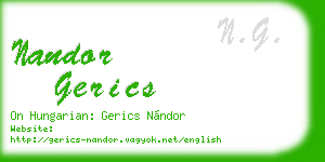 nandor gerics business card